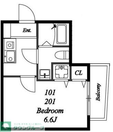 モダンコート祖師谷の物件間取画像